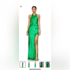 Amanda Uprichard Green Backless Dress